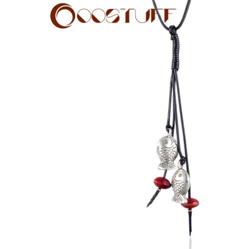 Chokers Necklaces for Women Fish & Wood Beads Vintage Statement necklaces & pendants collares mujer choker kolye bijoux femme