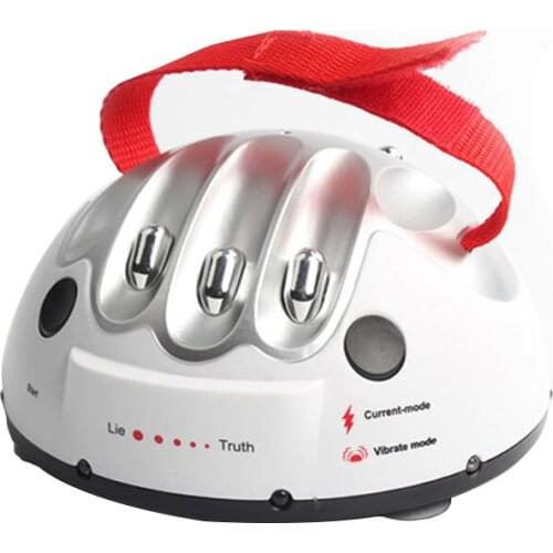 Electric Shock Lie Detector Tell The Truth Safe Current Lie Level LED Light Party Game Machine Fashionable