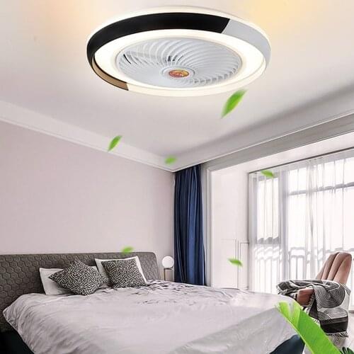 European creative design 50cm remote control fan Bluetooth lamp intelligent ceiling fan modern lamp bedroom decorative lamp