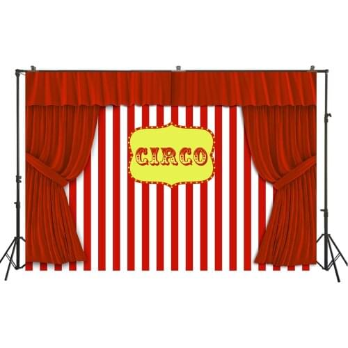 HUAYI Photography Backdrop Birthday Party Desserts Cake Table Decor Photo Background Circus Carnival Baby Shower BackdropW-3348