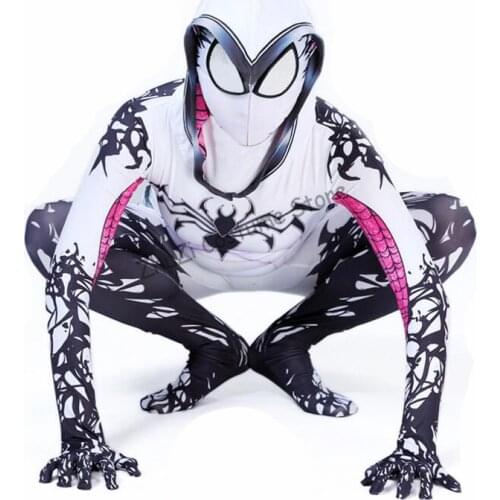 Venom Costume Girls Women Zentai Venom Symbiote Costume For Carnival Halloween Cosplay Suit