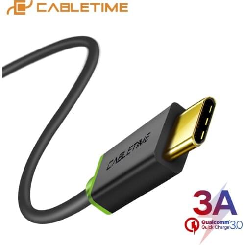 CABLETIME USB Type C Cable 3A Fast Charging Data Cable for Samsung Galaxy S9 Plus Note 9 Xiaomi Oneplus 6 USB C 3.1 cable C001
