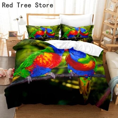 Beauty Parrot 3d Printed Duvet Cover Set Pillowcase Bedding Sets Comforter Quilt Twin Full Queen King Size Bedclothes 2/3pcs
