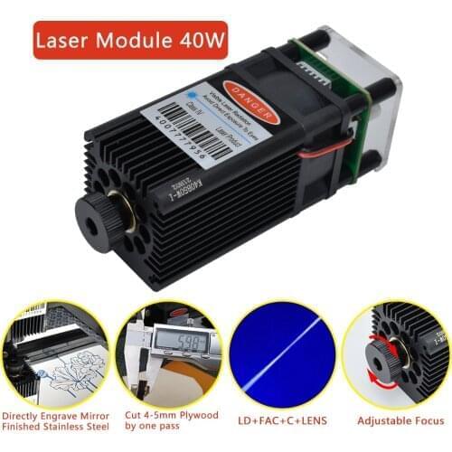 450nm 30W/40W Laser Module Laser Head for Laser Cutting Machine CNC DIY Adjustable Focus Laser Marking Engraving Wood Tools
