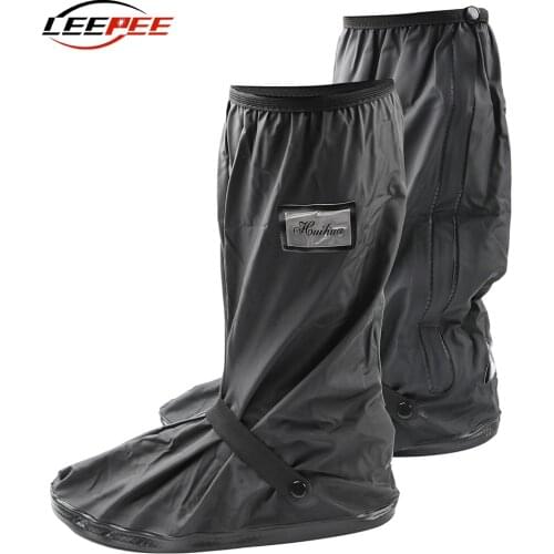 Pit Dirt Bike Motorcycle Boots Shoes Botas Plus Size XL Strap Tighten Rainy Snow Skidproof Waterproof Moto Motorbike Accessories