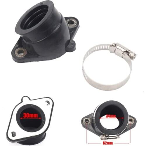 Motorcycle Rubber Adapter Inlet Intake Pipe For KAYO T2 T4 CB250 Dirt Bike Motocross Modified PWK 28 30mm carburetor