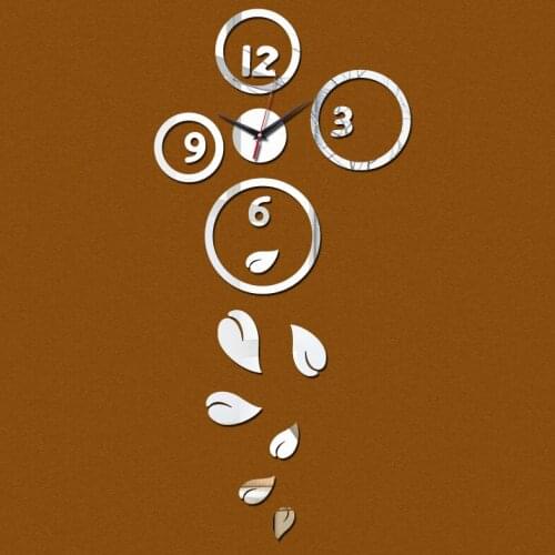 New sale promotion mirror wall clocks 3d watch stickers Living Room Quartz Geometric Needle Acrylic Abstract