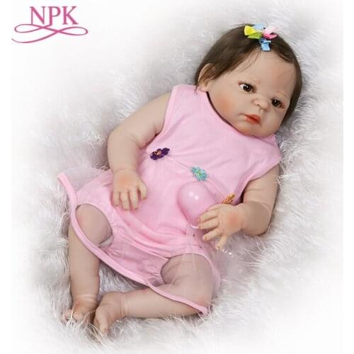 NPK pre-order reborn baby doll Gifts for children on Christmas real gender touch full vinyl girl doll