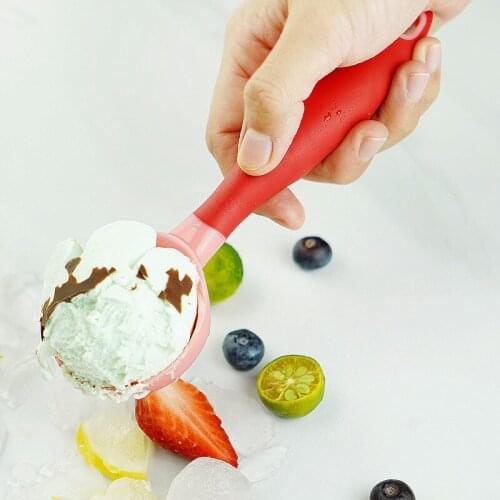 Food Grade Plastic Ice Cream Spoon Fruit Spoons Melon Baller Mash Potato Watermelon Ball Scoop Anti-Slip Spoon Kitchen Tools