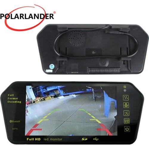 Full 7" Car LED Screen For Backup Camera or GPS navigator Bluetooth Support MP5 Player Wireless Backup Camera Night Vision