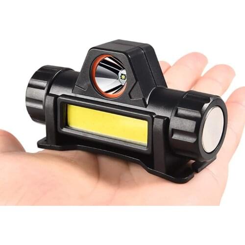 20000Lm Portable Flashlight Lantern Q5+COB Led Headlamp + 1 * Built-in 18650 Battery Outdoor Camping Running Fishing Headlight