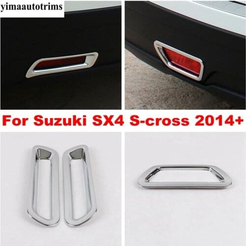 Rear Bumper Fog Lights Lamp / Rear Parking Lights Brake Lamps Cover Trim For Suzuki SX4 S-cross 2014 - 2020 Chrome ABS Exterior