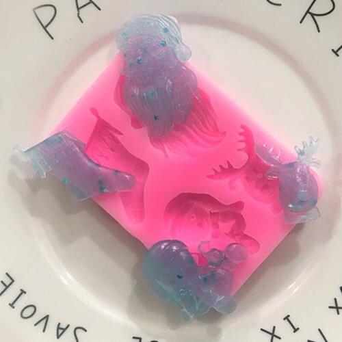 Christmas Pendant Fondant Silicone Mould Decoration DIY Chocolate Soft Pottery Mould Mobile Phone Epoxy Mould