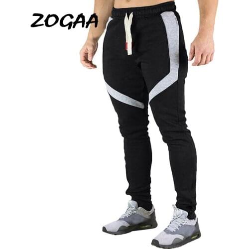ZOGGA Pants Men Autumn Winter New Mens Fashion Contrast Stitching Casual Sport Trousers Sweatpants Plus Size All-match Chic Hot