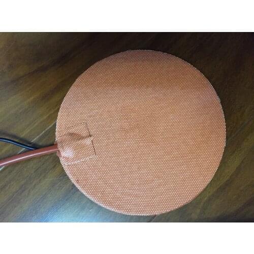 Rotondo 140 mm 12 v 100 w silicone riscaldatore letto per stampante 3d silicone heated bed electric heater flexible heater