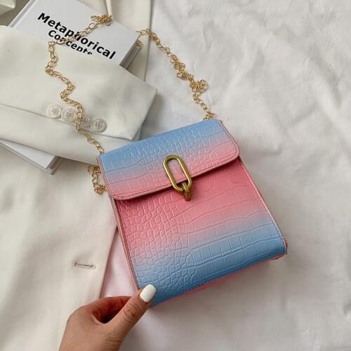 2021 Brand New Female Fashion Messenger Bag Multipurpose Gradient Color Crossbody Bag for Women Summer Handbag