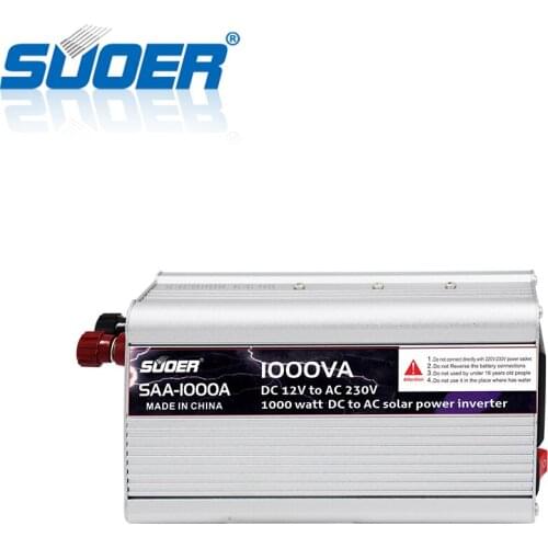 Suoer【 Modified Sine Wave Inverter 】 modified sine wave off hot sale power inverter 1000w 12v 220v car power inverter(SAA-1000A)