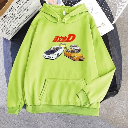 Anime Initial D Manga Hachiroku Shift Drift Hoodie Takumi Fujiwara Tofu AE86 Men Clothing Hooded Sweatshirt Grunge Sudaderas