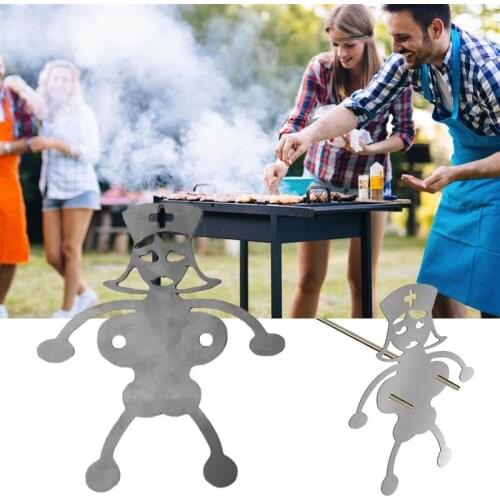 Grill Stainless Steel Outdoor Man Female Shapes Barbecue Rack Portable Free-installation Barbecue Furnace for Oven Bonfire Grill