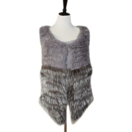Knitted 100% Real raccoon fur vest/ jacket /overcoat Russian womens fashion winter warm genuine fur vests ourwear harppihop