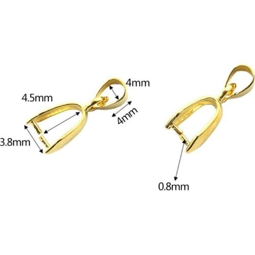 10 Pcs/Set Pendant Buckle Jewelry Making Necklace Charms Buckles DIY Stone Supplies Snap Joint Clasp Alloy Silver Gold