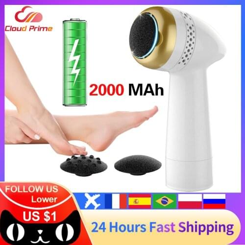 2021 Multifunction Electric Vacuum Adsorption Remove Calluses Hardness Dead Skin Heels Grinding Pedicure Foot Grinder Pedicure