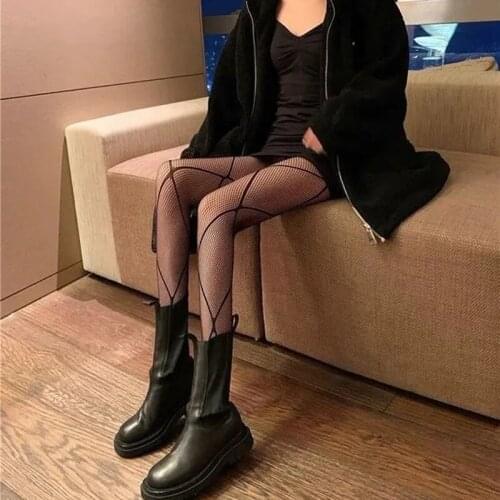 2021 Luxury Sexy France Fashion Letters Tights New Sexy Mesh Pantyhose Letter Black Stockings for Lady Hollow Out Hosiery Fish