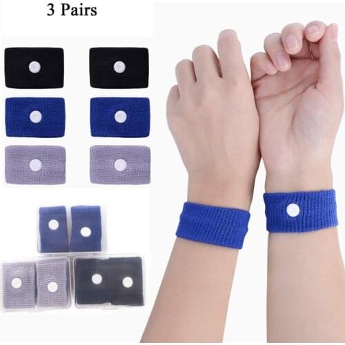 3 Pairs Travel Motion Sickness Wristband, Natural Nausea Relief and No Side Effects