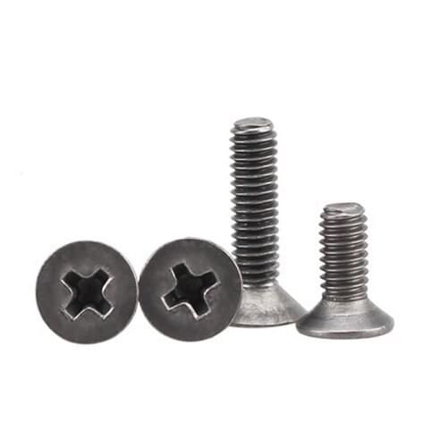 4Pcs GR2/TA2 M2 Pure Titanium Phillips Countersunk Head Screw Cross Flat Bolts GB819 3mm-20mm Length