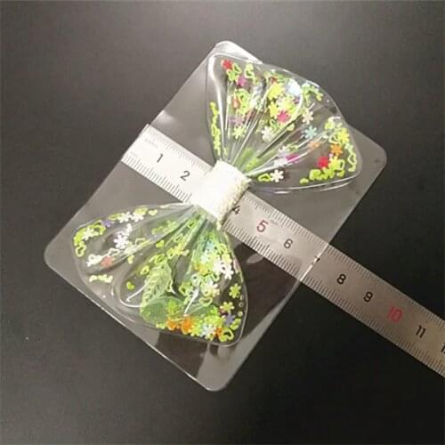 10pcs/lot 7*9.5cm PVC Transparent Plastic Bags to DIY shaker Bow