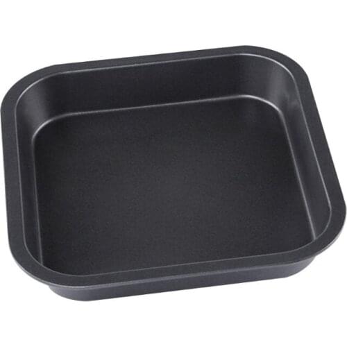 Non Stick Pizza Pan Bakeware Carbon Steel Square Deep Plate Tray Bread Cake Mold