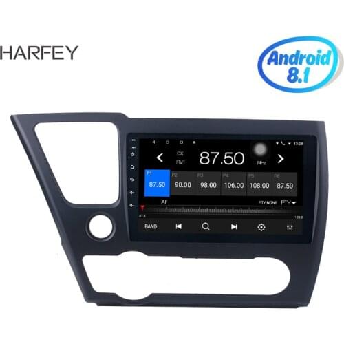 Harfey Car Stereo GPS Navigation 9" for 2014 2015 2016 2017 HONDA CIVIC Head unit Android 8.1 HD Touchscreen with Bluetooth WIFI