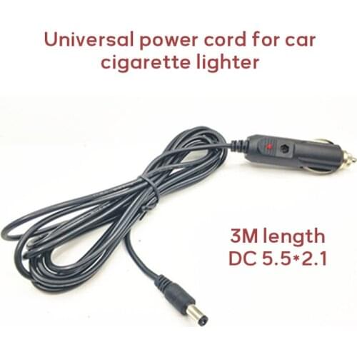3 Meters Long Car Audio Cable Car Cigarette Lighter 12V Universal Car Massage Chair Cable 5.5*2.1mm Male