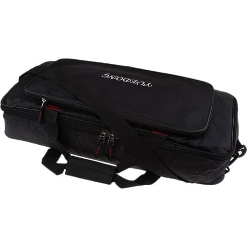 Black Oxford Fabric Effect Pedal Storage Bag Soft Case with Carry Handle & Adjustable Strap