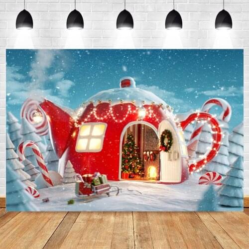 Yeele Christmas Backdrop Photocall Photography Dreamy Snow Candy Baby Birthday Party Decor Background Photo Studio Photographic