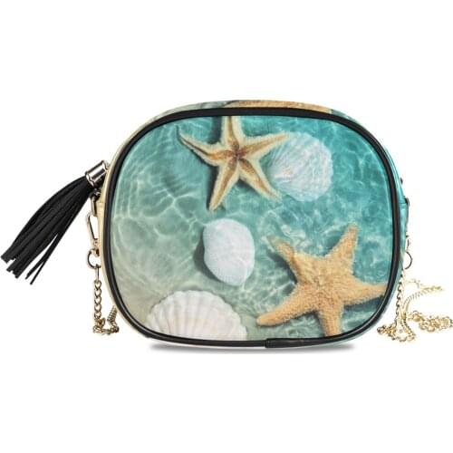 Hot Selling Women Crossbody Bags Korean Version Sea Starfish And Shell Chain Bag Small Square Bag Women Bag New Shoulder Bag