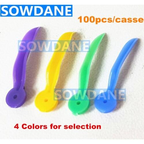 100pcs Disposable Dental Wedge with Hole All 4 Sizes Diastema Tooth Wedge Medical Plastic Arc Concave Design Dentist Material
