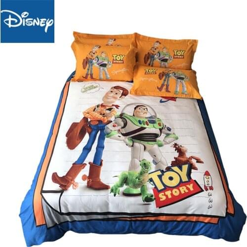 Disney toy story woody buzz queen size comforter bedding sets for children bed decor single duvet covers 3-5pcs home textile new