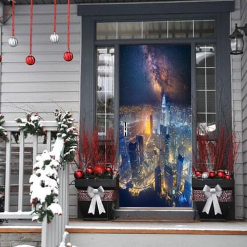 Creative Poster Picture Door Sticker wall picture Wallpaper City Night wall art Painting landcape art print Home Decor