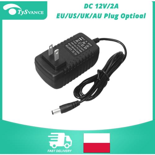 Qualified AC 110-240V To DC 12V 2A Power Supply Adapter For CCTV Camera,EU/US/UK/AU Plug