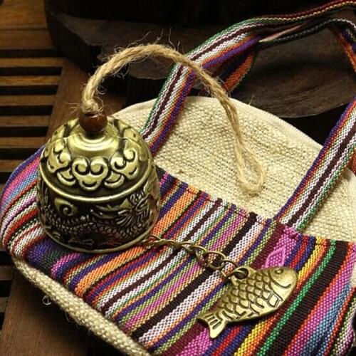 Mini Carp Pattern Fish Pendent Hanging Wind Chime Lucky Bell Home Temple Decor