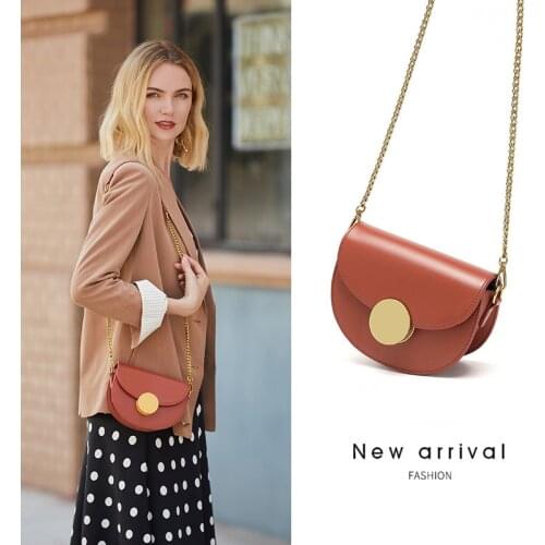 Fashion Chain Small Bag Women 2021 New Fashion Versatile Womens Messenger Bag Niche Design Saddle Bag