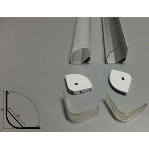 High-Power JUMBO-CORNER Profile.Aluminum Profile Housing with Opal Matte Diffuser for LED Strip Light Applications. 1M (3.28 ft)