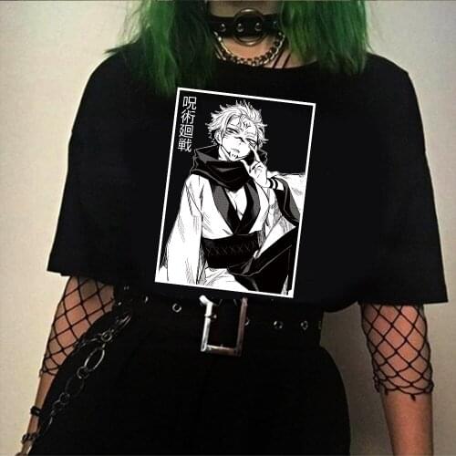 Anime Jujutsu Kaisen T Shirt Kawaii Short Sleeve T-Shirt Tops Male