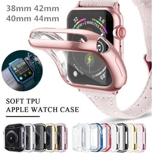 TPU Soft Protective Case Anti-scratch Cover Dust Proof Shell for Apple Watch tpu electroplating protective shell