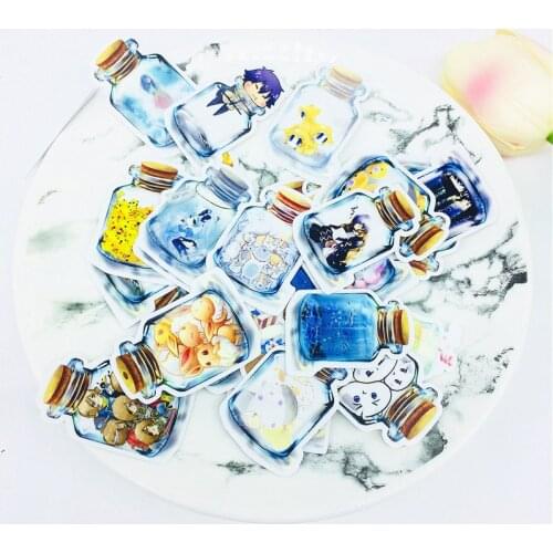 38 PCS Cartoon bottle character Stickers Crafts And Scrapbooking stickers book Student label Decorative sticker DIY Stationery