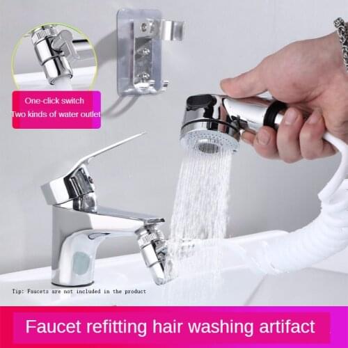Bathroom Shower Head Faucet External Hand Shower Bidet Sprayer Faucet Filter Flexible Suit Wash Hair Kitchen Sink Tap Save Water