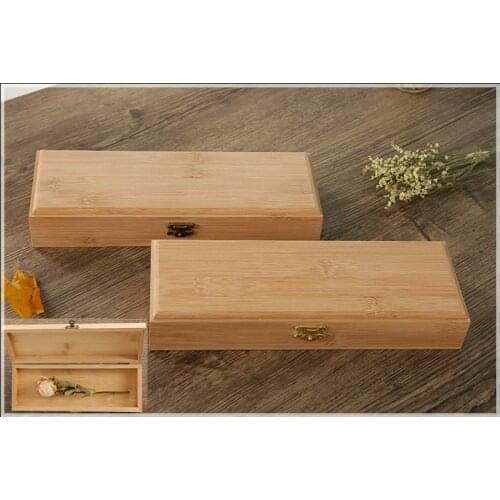New Bamboo wooden box clamshell rectangular wooden box wooden storage box with lock wooden box special offer