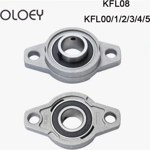 4PCS Pillow Block Bearing KFL08 KFL000 KFL001 KFL002 KFL003 KFL004 KFL005 8/10/12/15/17/20/25mm Zinc Alloy Diameter Bore Flange