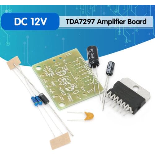 1set TDA7297 amplifier board spare parts dc 12v grade 2.0 dual audio encoding 15w electronic diy kit Student training laboratory
